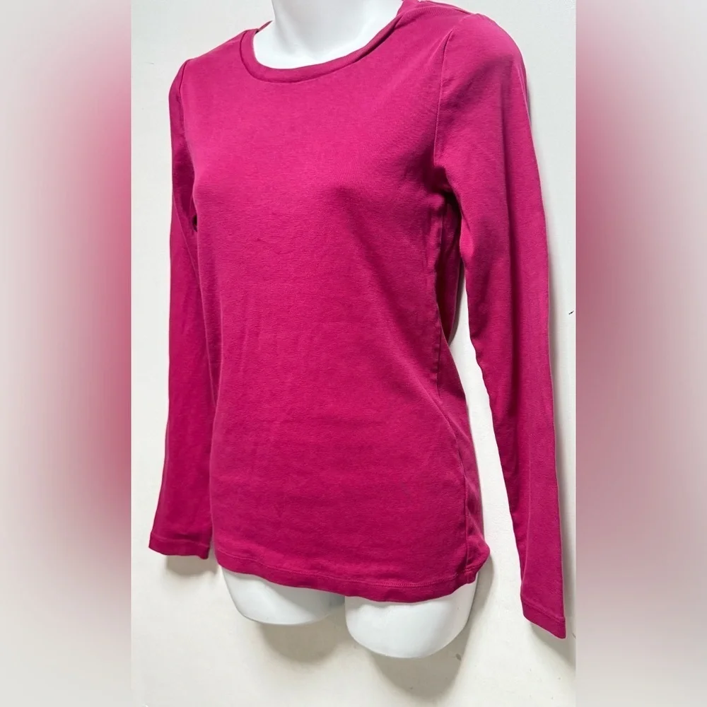 J. Crew Fuchsia Long Sleeve Tee Size M